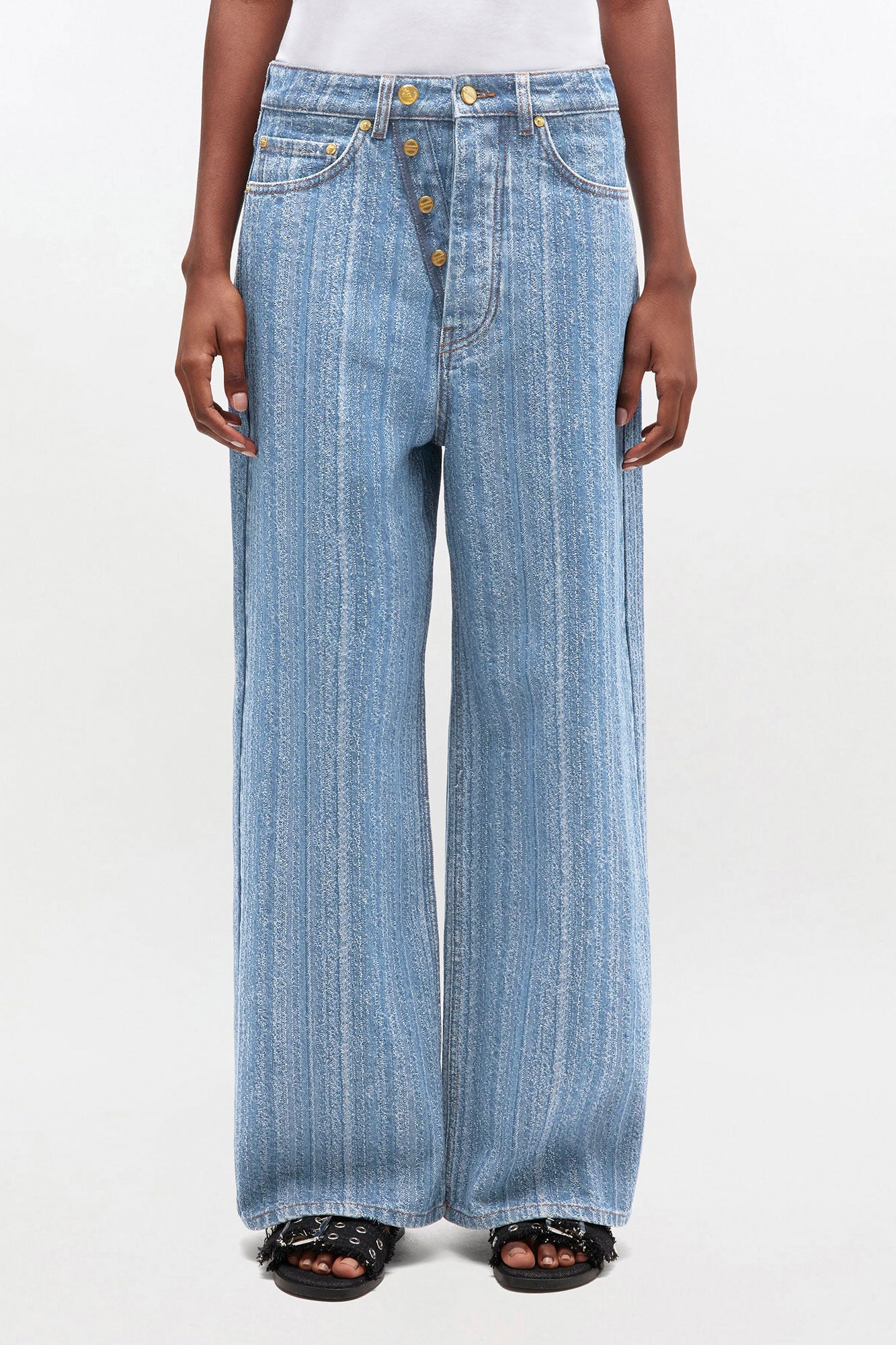 Jeans denim double structure