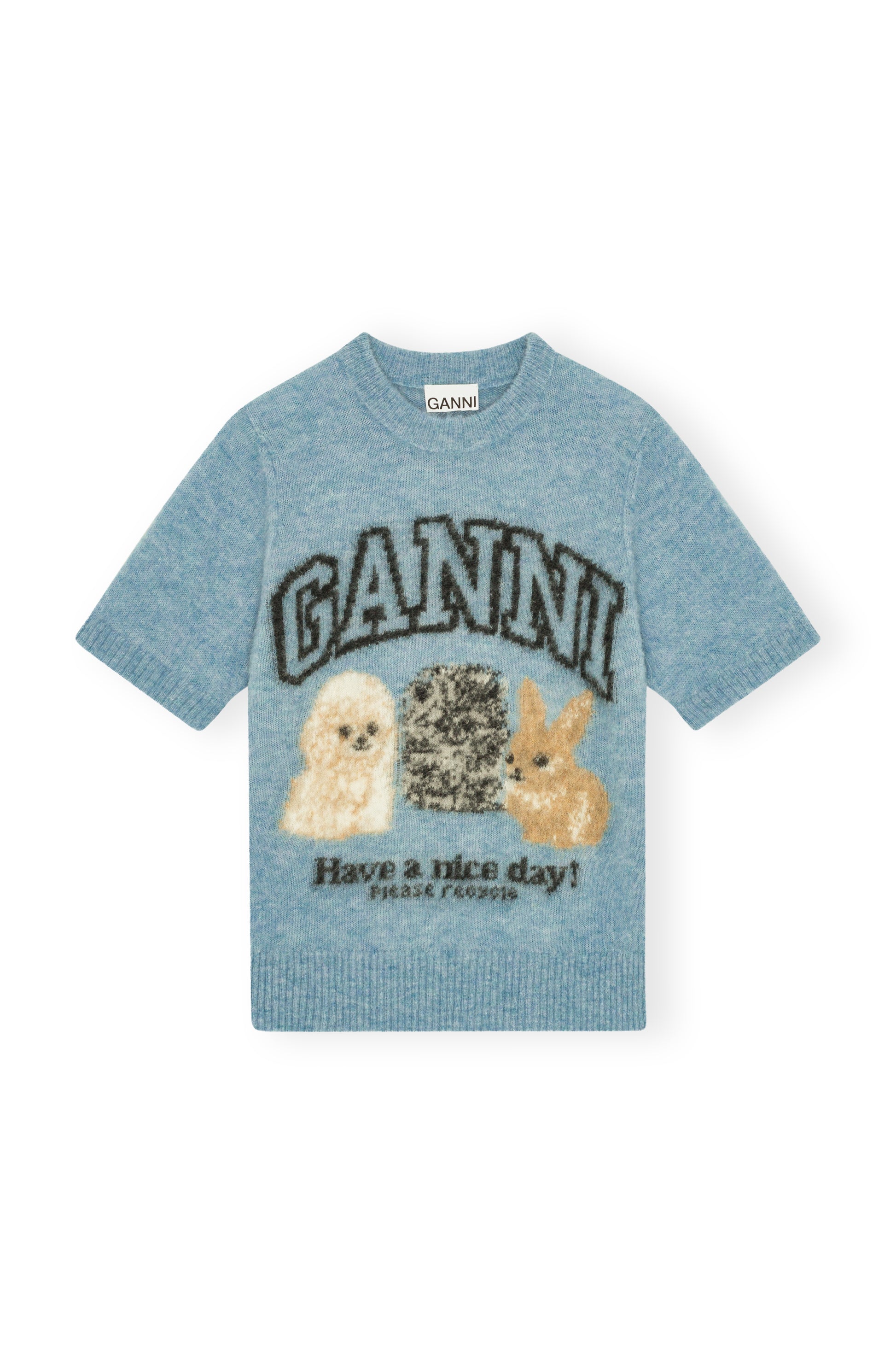 Knit puppies blue