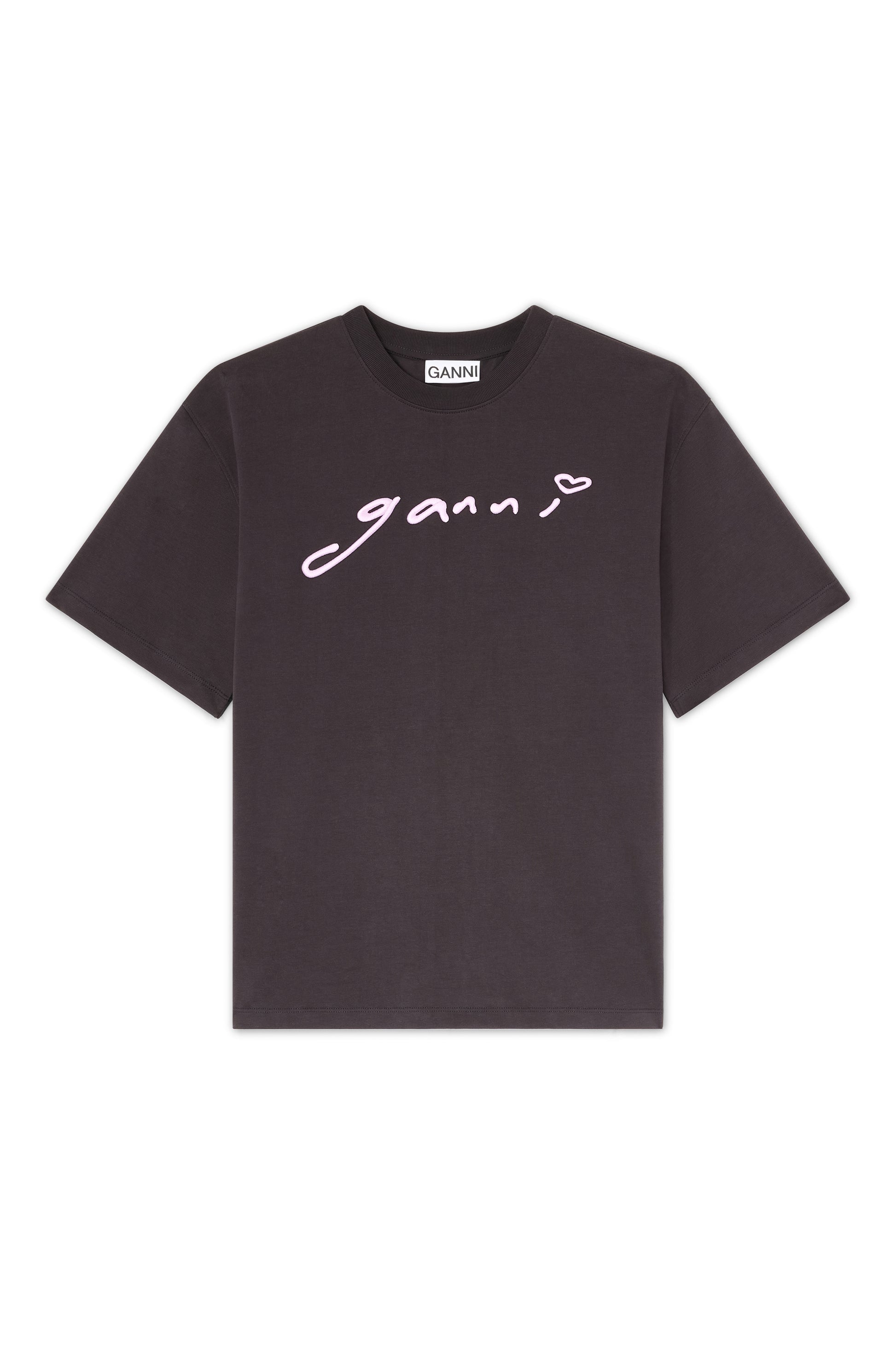 Tee logo heart cotton jersey black