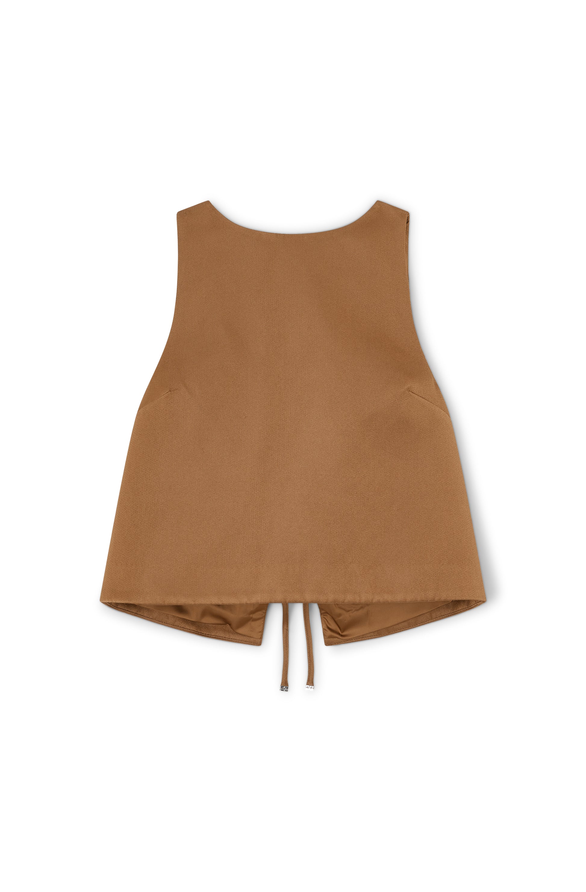 Top Duchesse twill crossover cotton cinnamon