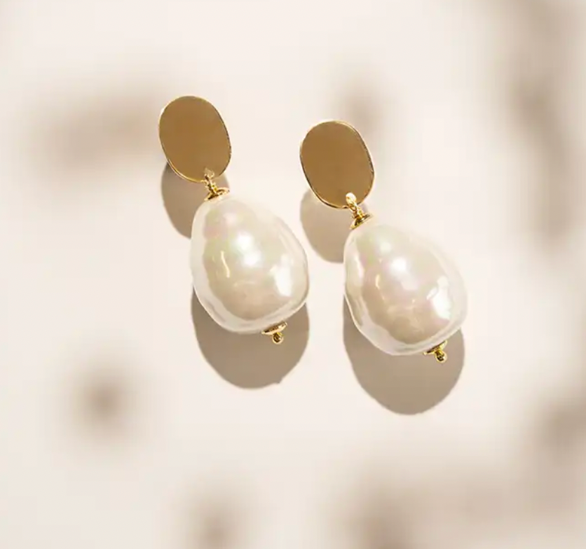 Earrings Pearl mother earth L