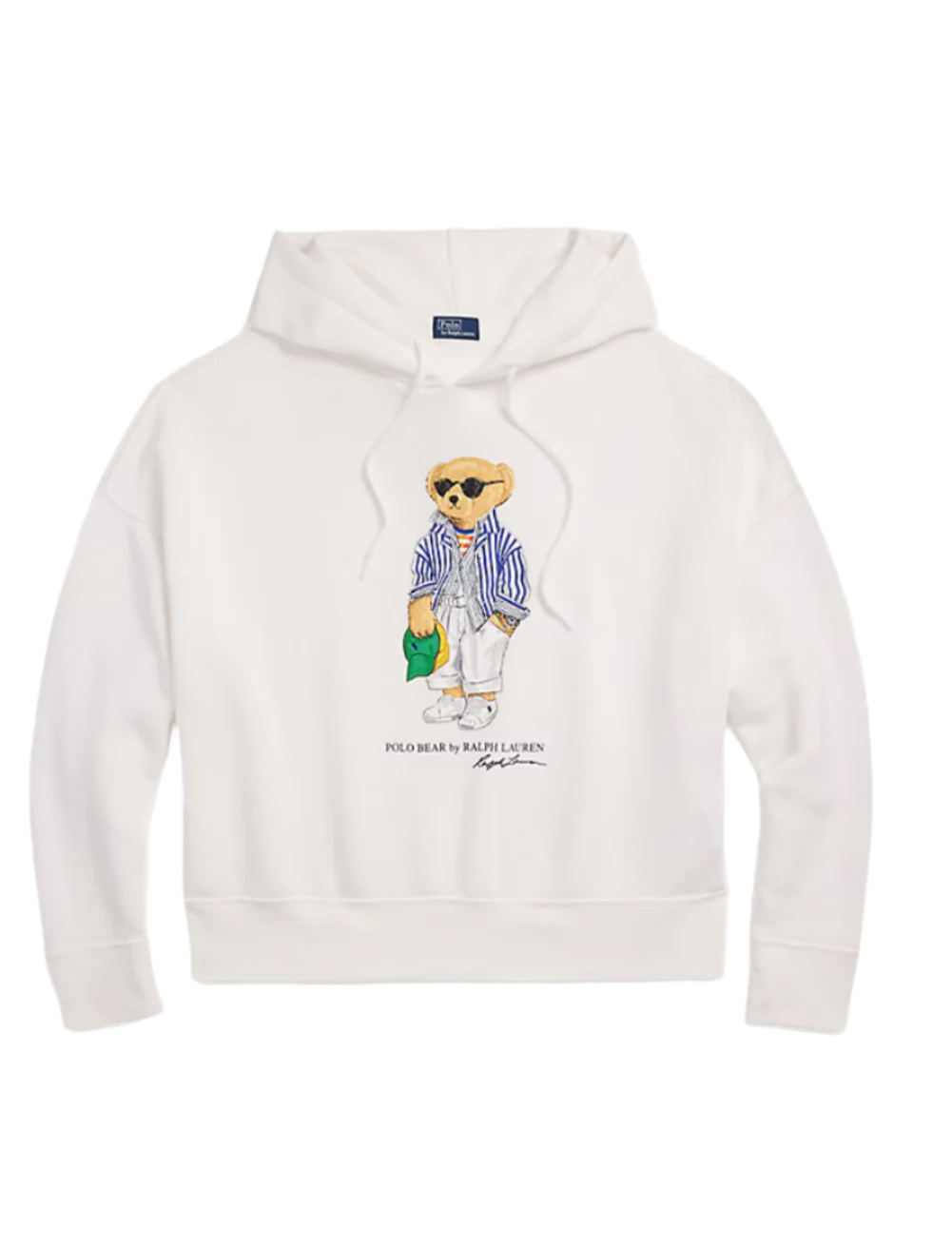 Image of Hooded sweater bear white