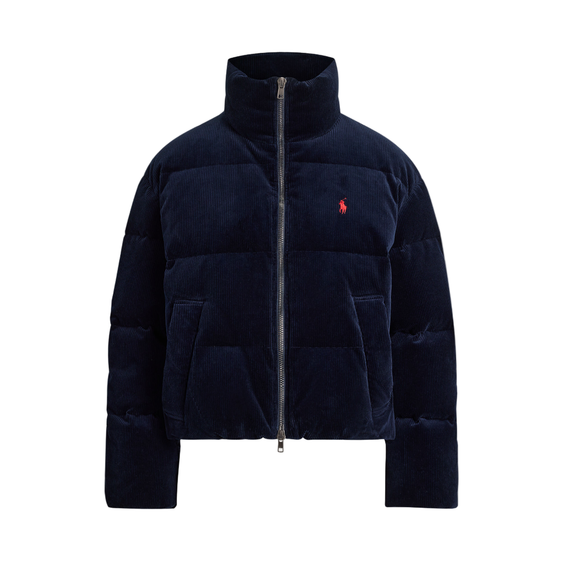 Puffer bomber velvet navy