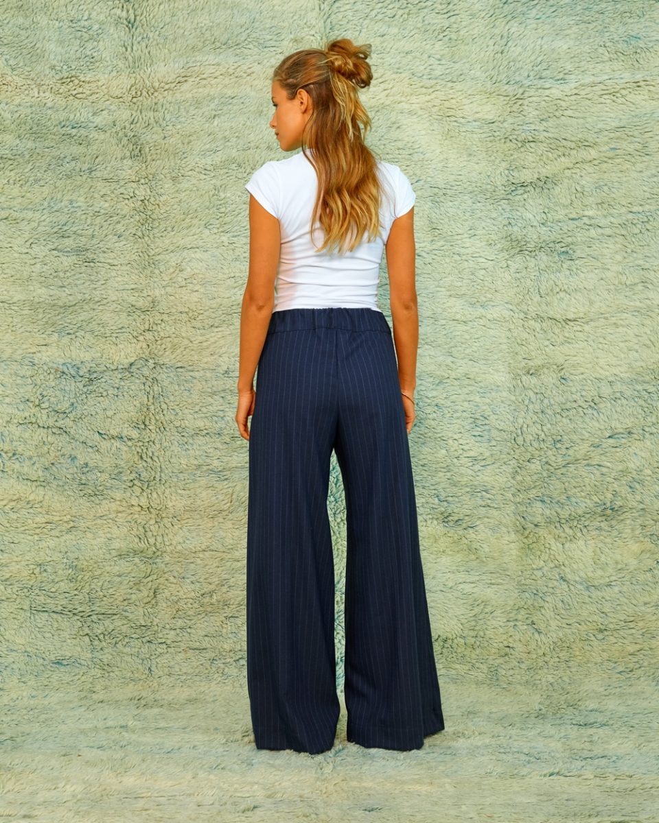 Pants Super Woody pinstripe blue