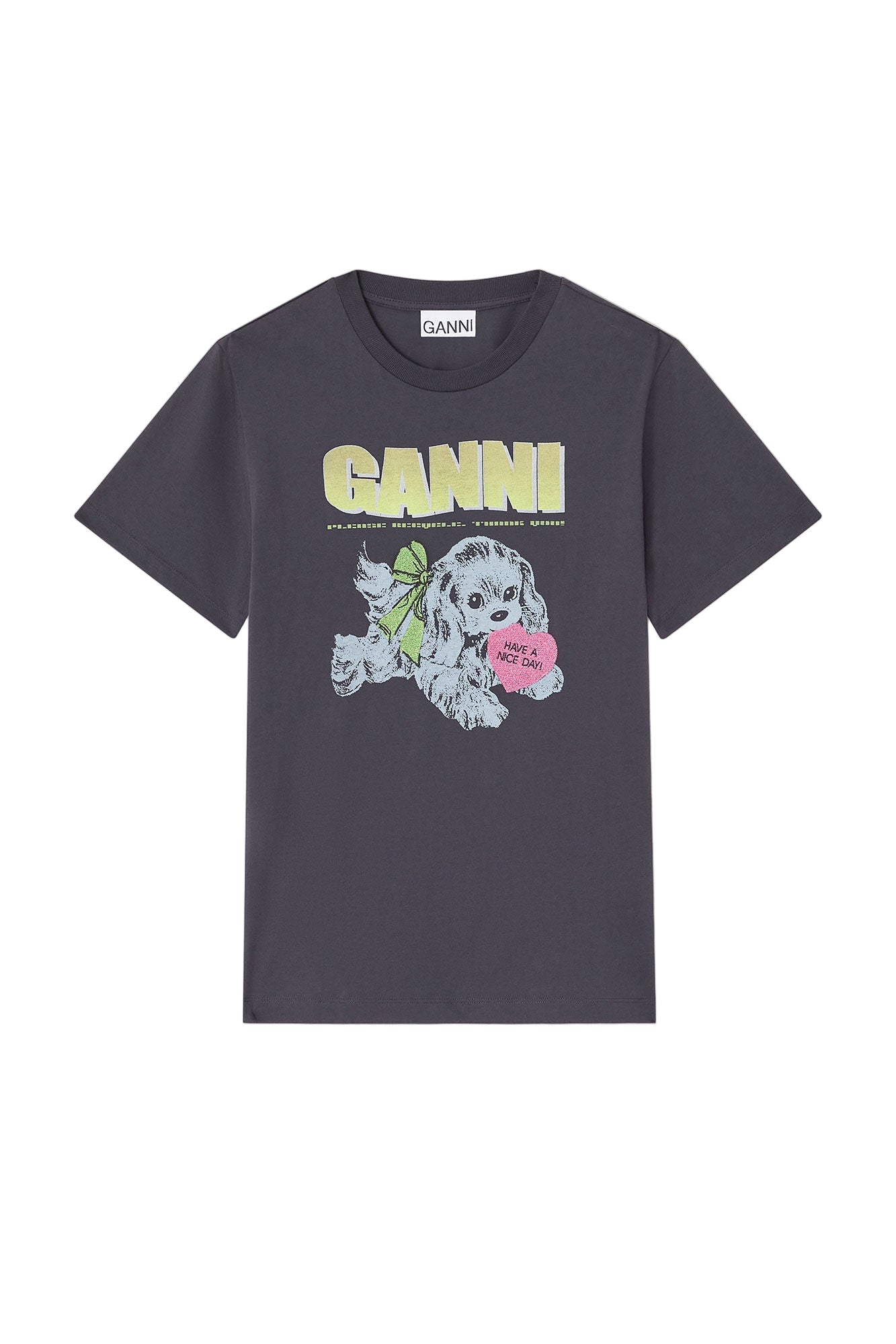 Tee neon puppy black