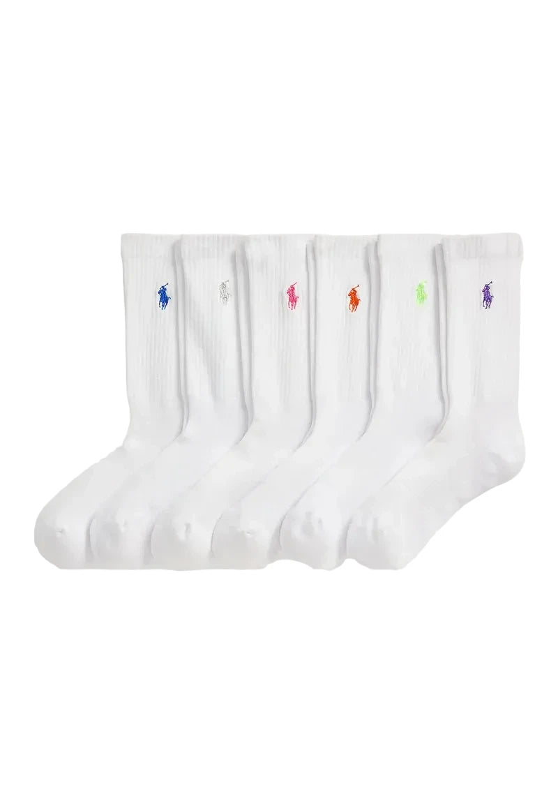 Socks 6pack white logo color