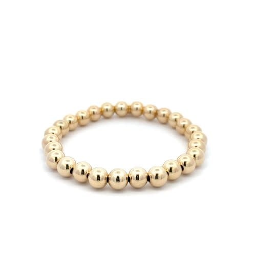 Bracelet basic gold coloured 7mm