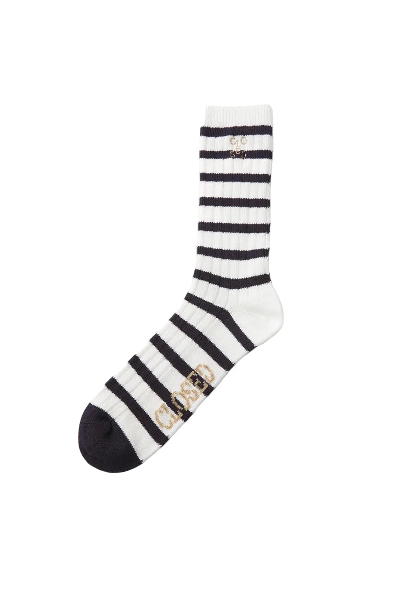 Socks stripes white/black