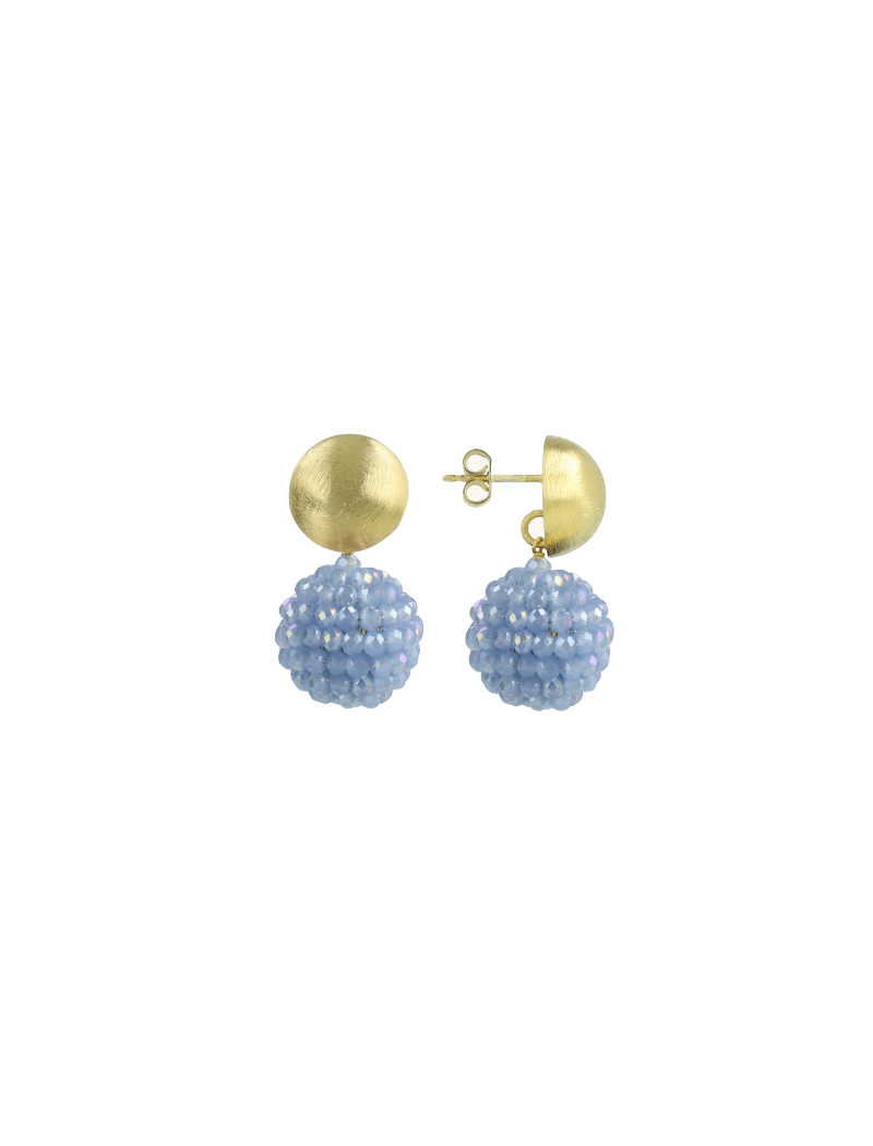 Earrings Lexi globe frost blue S
