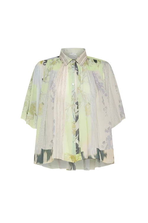 Image of Blouse the secred garden print voile
