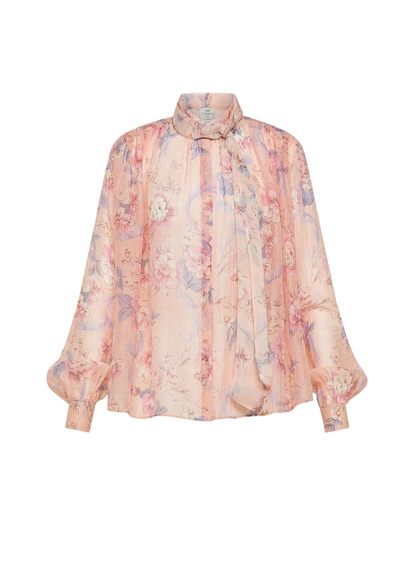 Blouse peonia my love creponne voile bow-tie