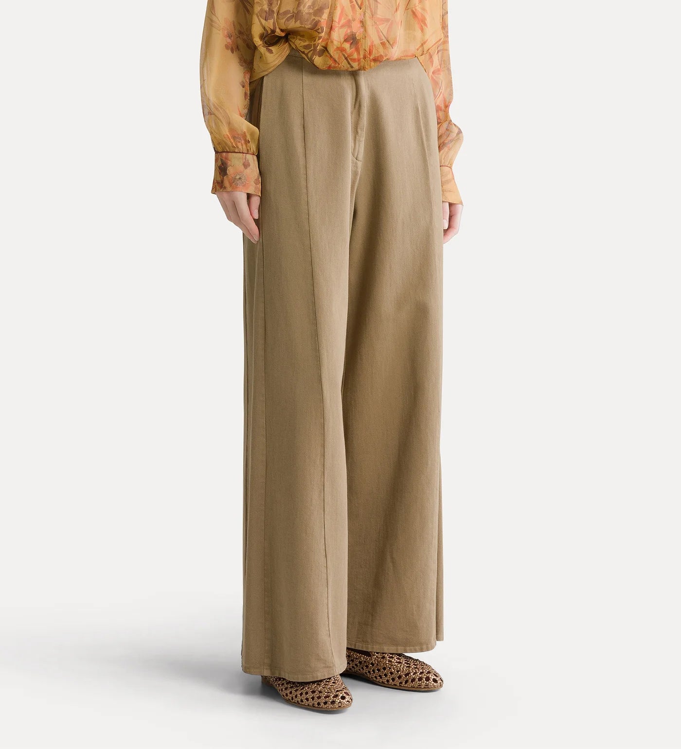 Image of Pants fluid cotton twilll cumino