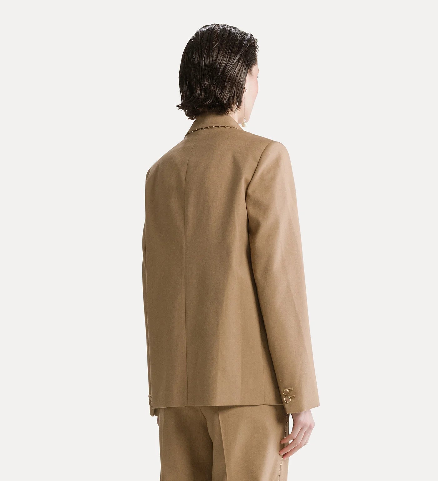 Image of Blazer grain de poudre mandorla