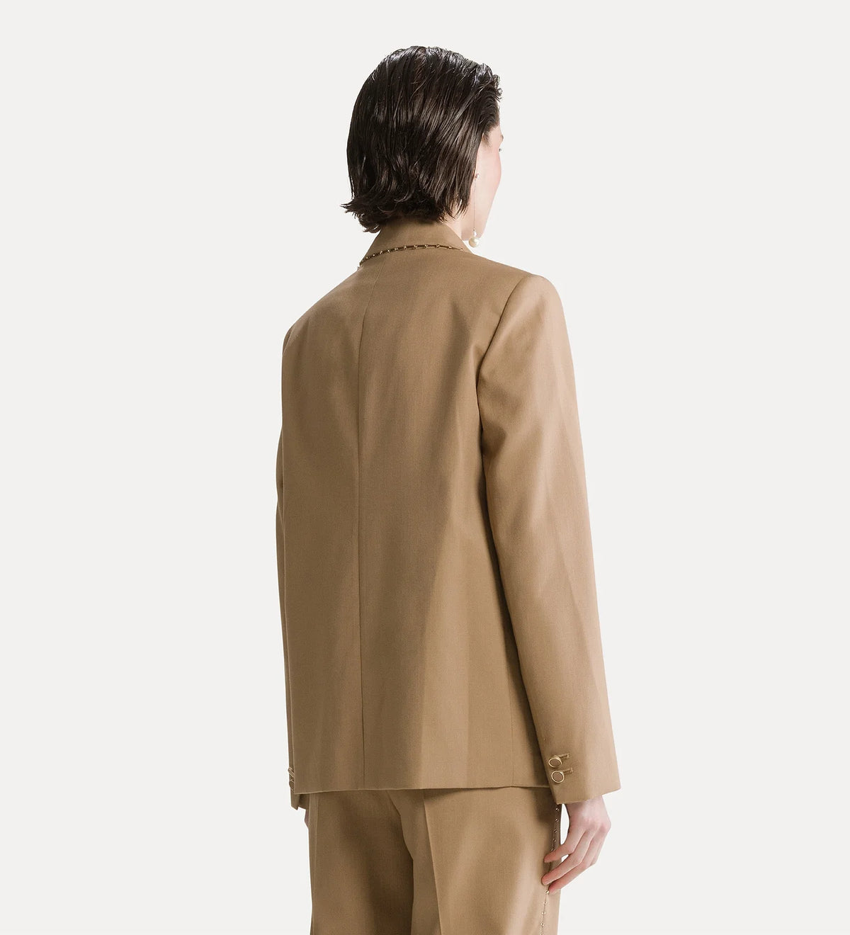 Blazer grain de poudre mandorla