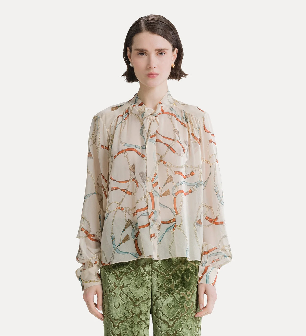 Blouse the crown georgette ivory