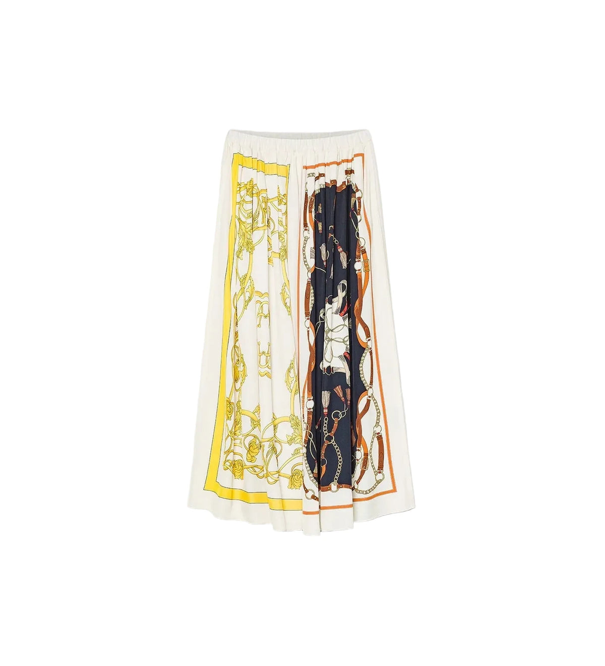 Skirt the crown viscose twill elastic