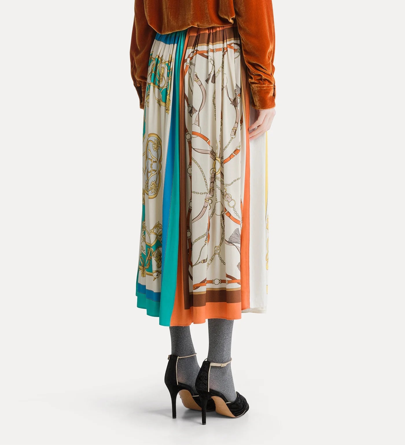 Image of Skirt the crown viscose twill elastic