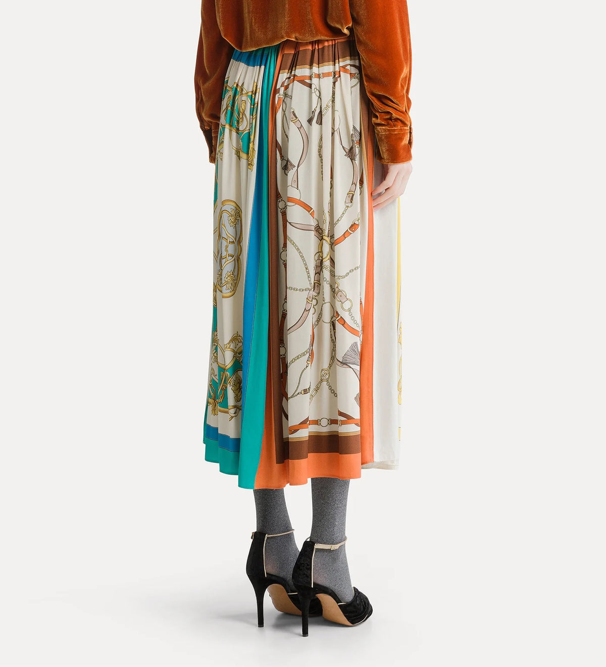 Skirt the crown viscose twill elastic