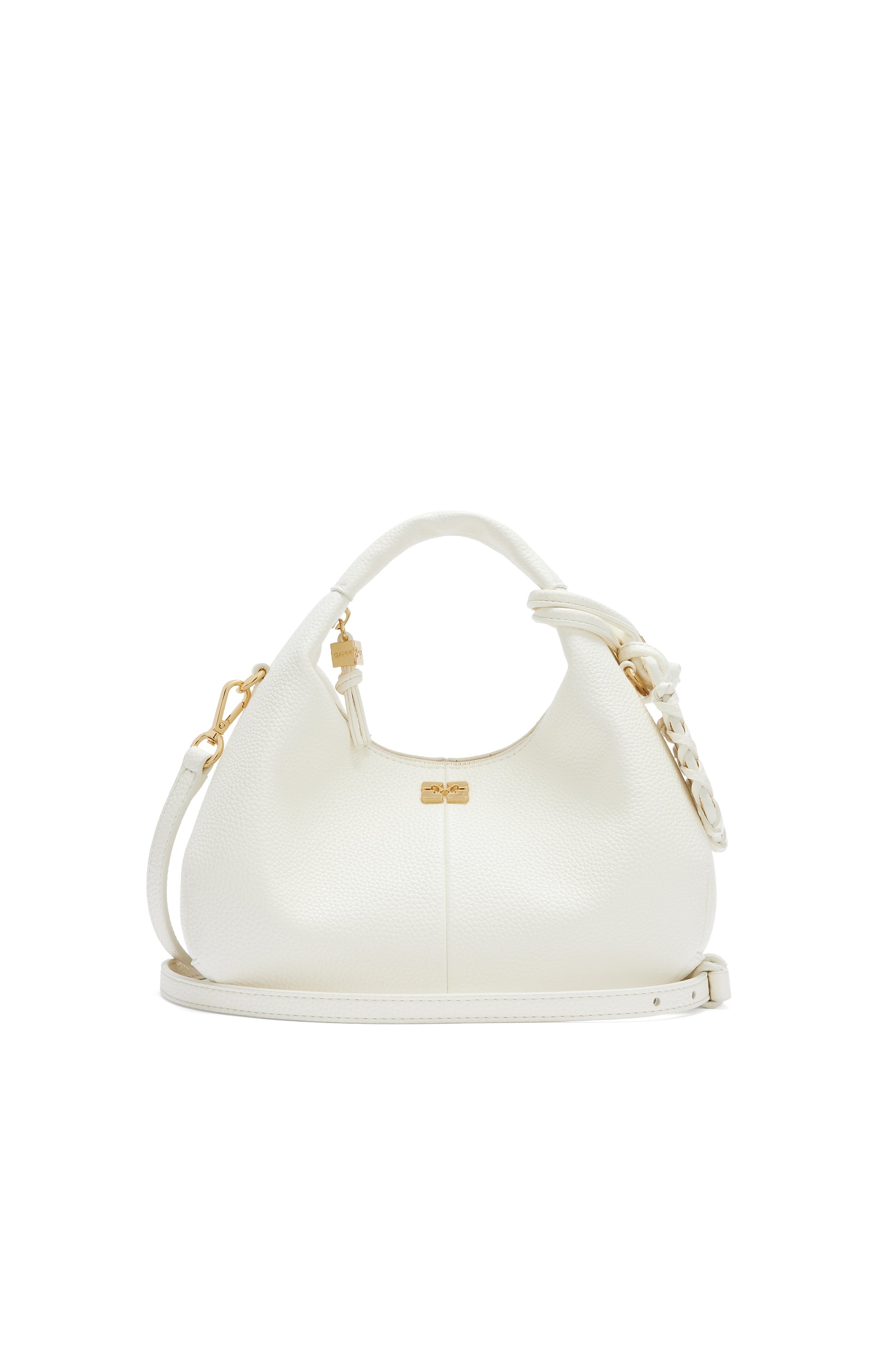 Bag Hobo grained leather white