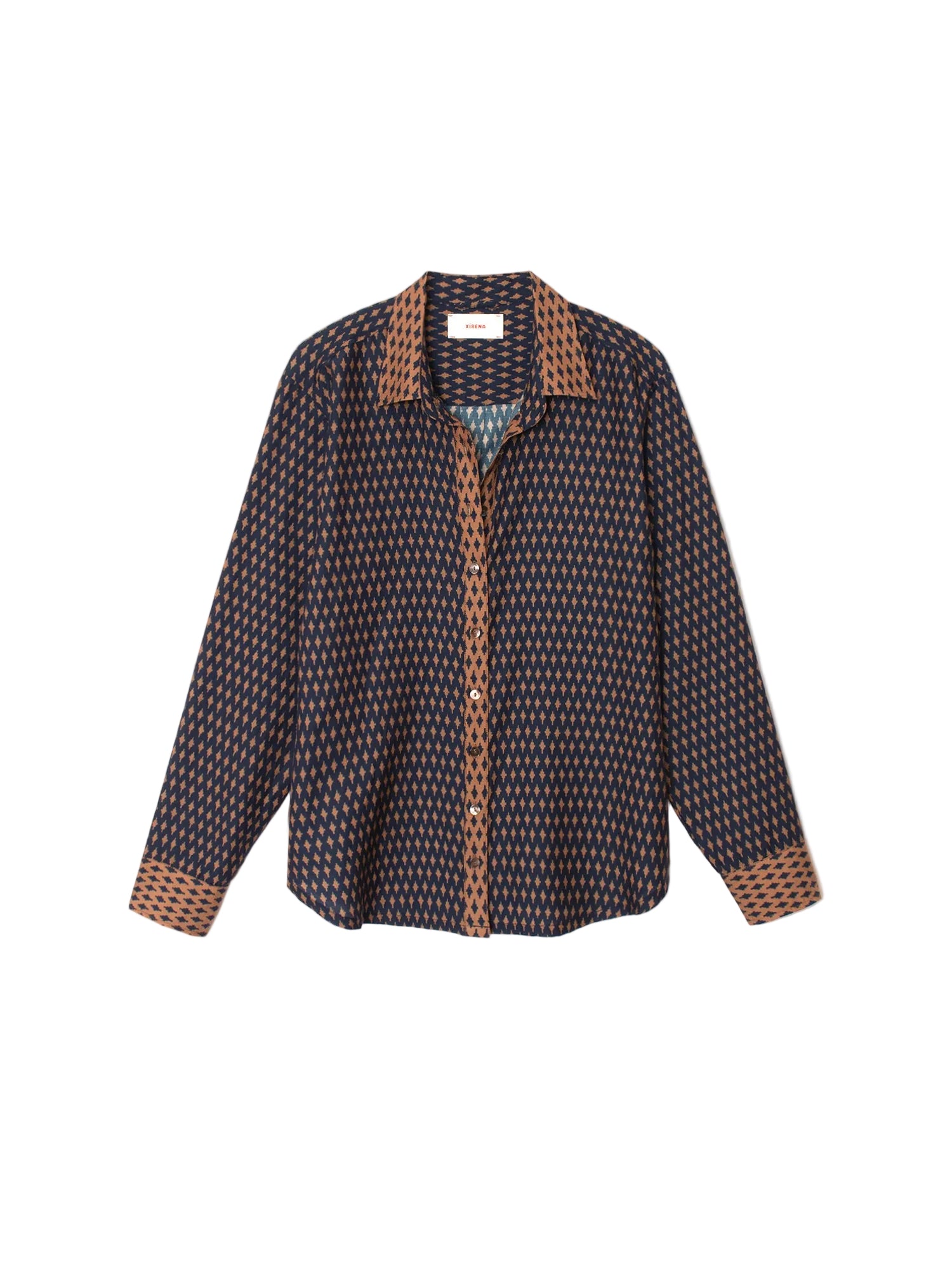 Image of Blouse Beau navy diamond