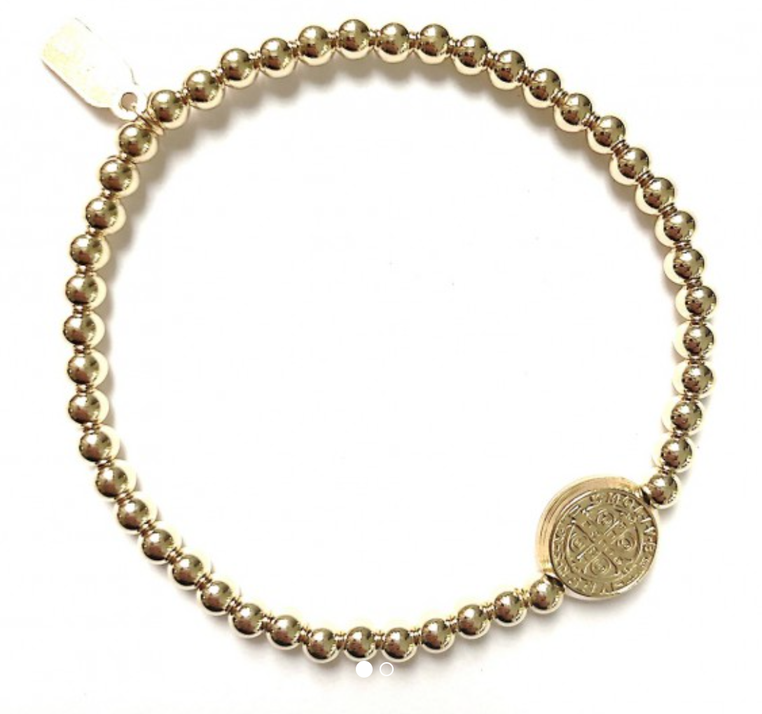 Bracelet gold lucky coin