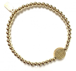 Image of Bracelet gold lucky coin