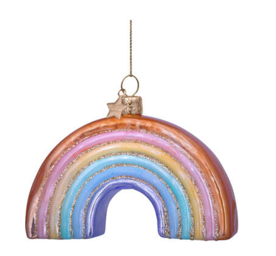 Kersthanger soft color Rainbow H6cm