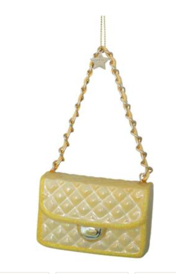 Image of Kersthanger yellow fashion bag H5 cm