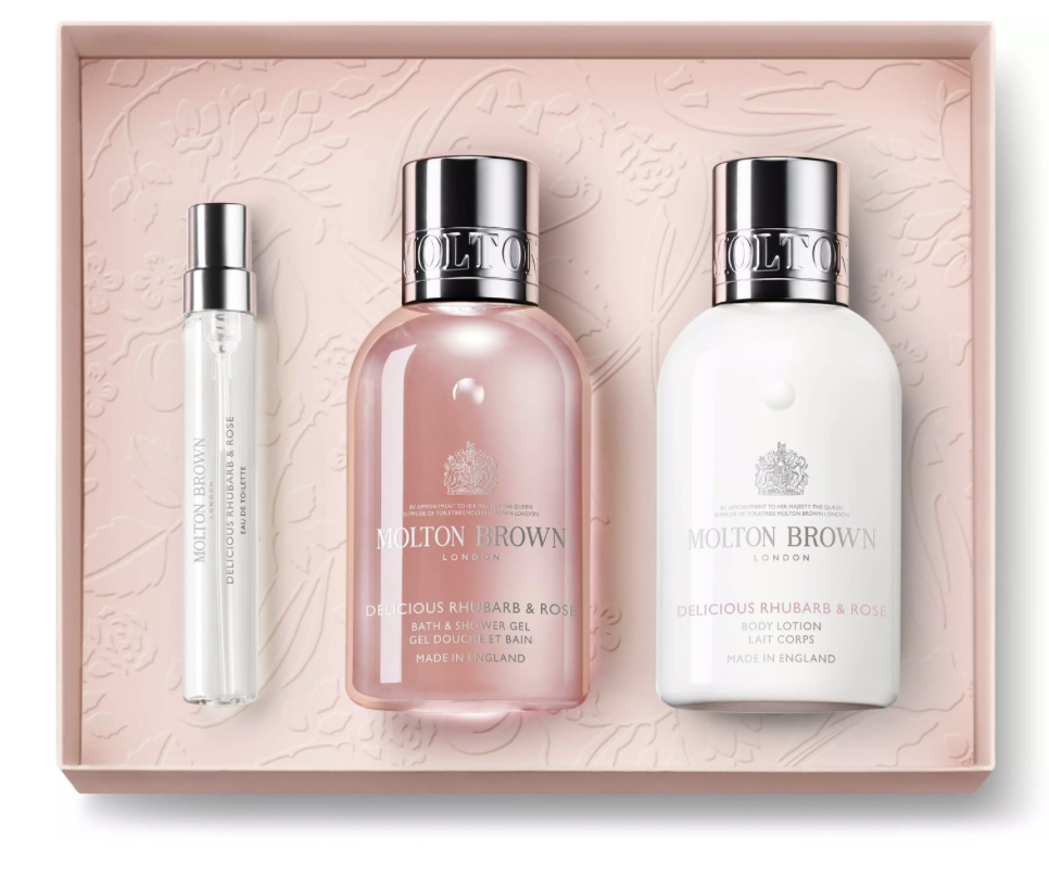 Delicious Rhubarb & Rose Travel Set