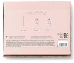 Image of Delicious Rhubarb & Rose Travel Set