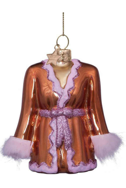 Kersthanger orange copper kimono w/f H8.5cm
