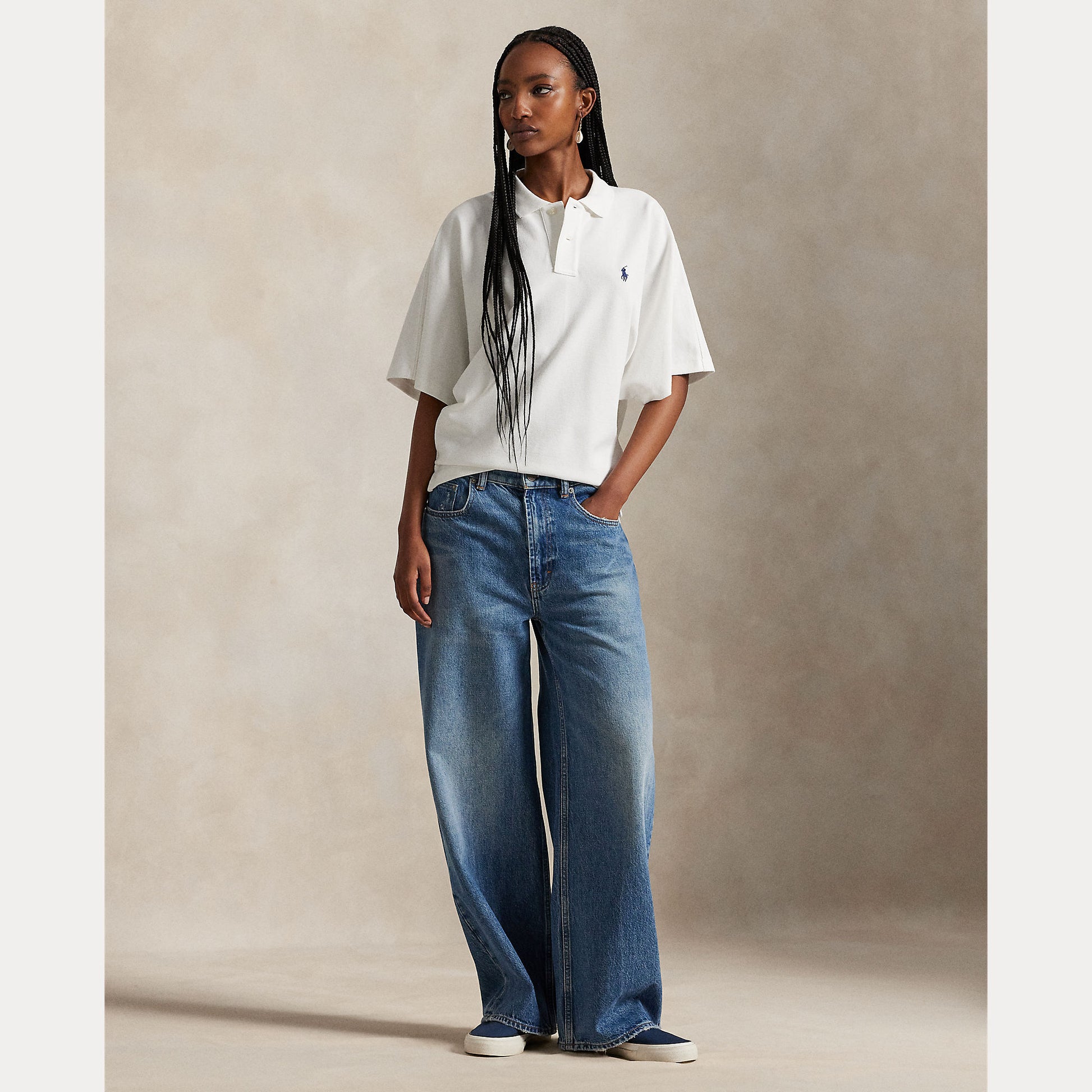 Polo Dolman wedge white