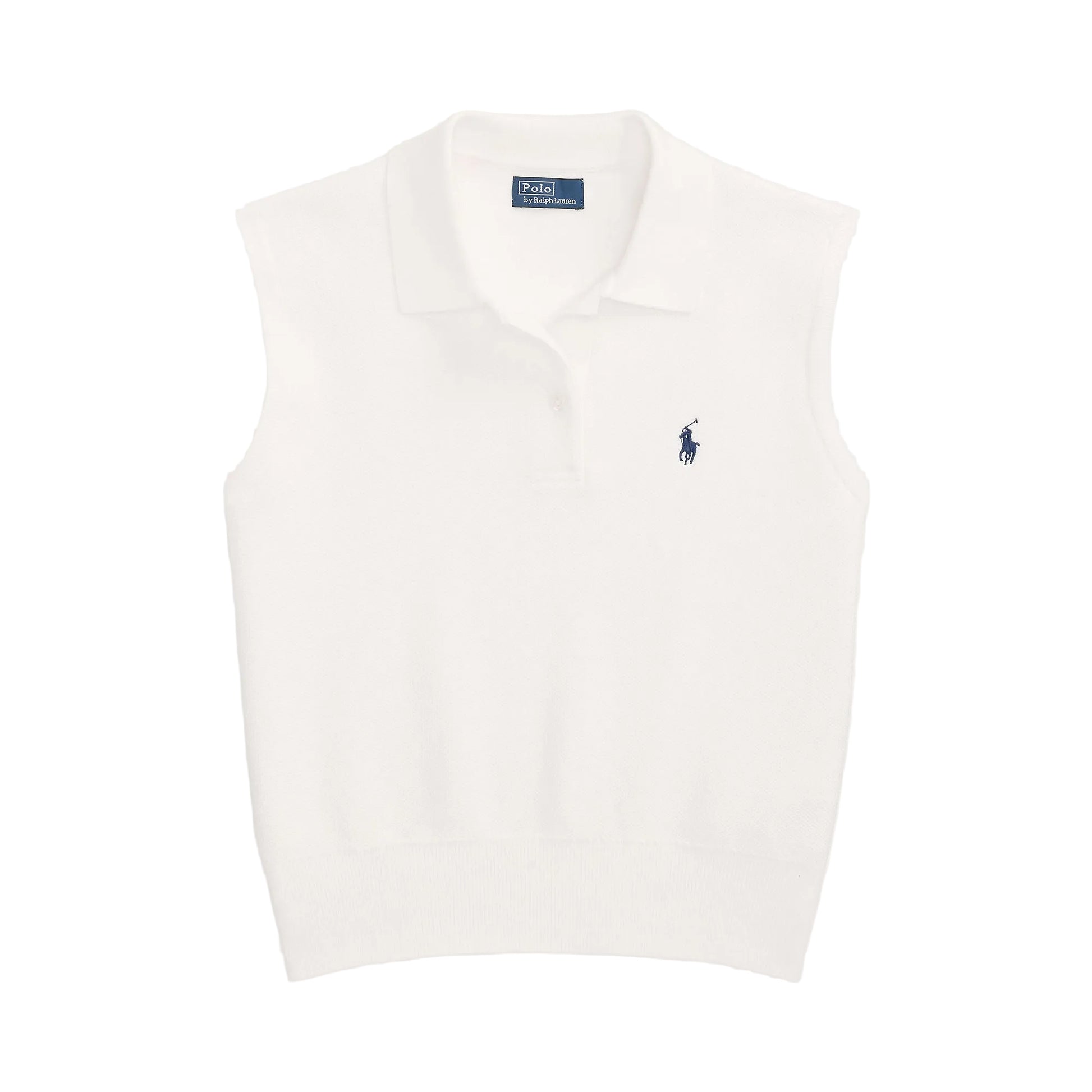 Top sleeveless pima cotton white