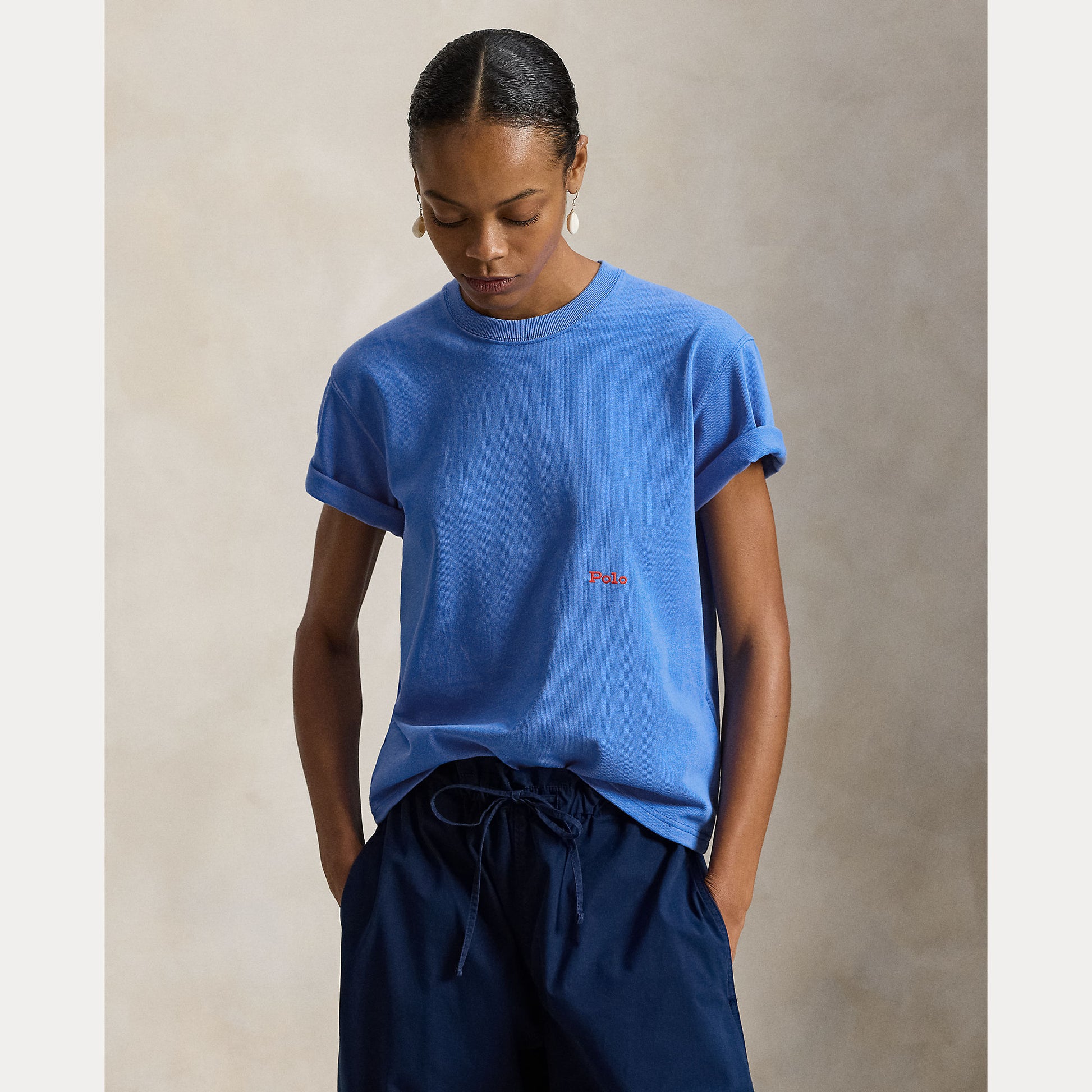 Tee colby blue logo back