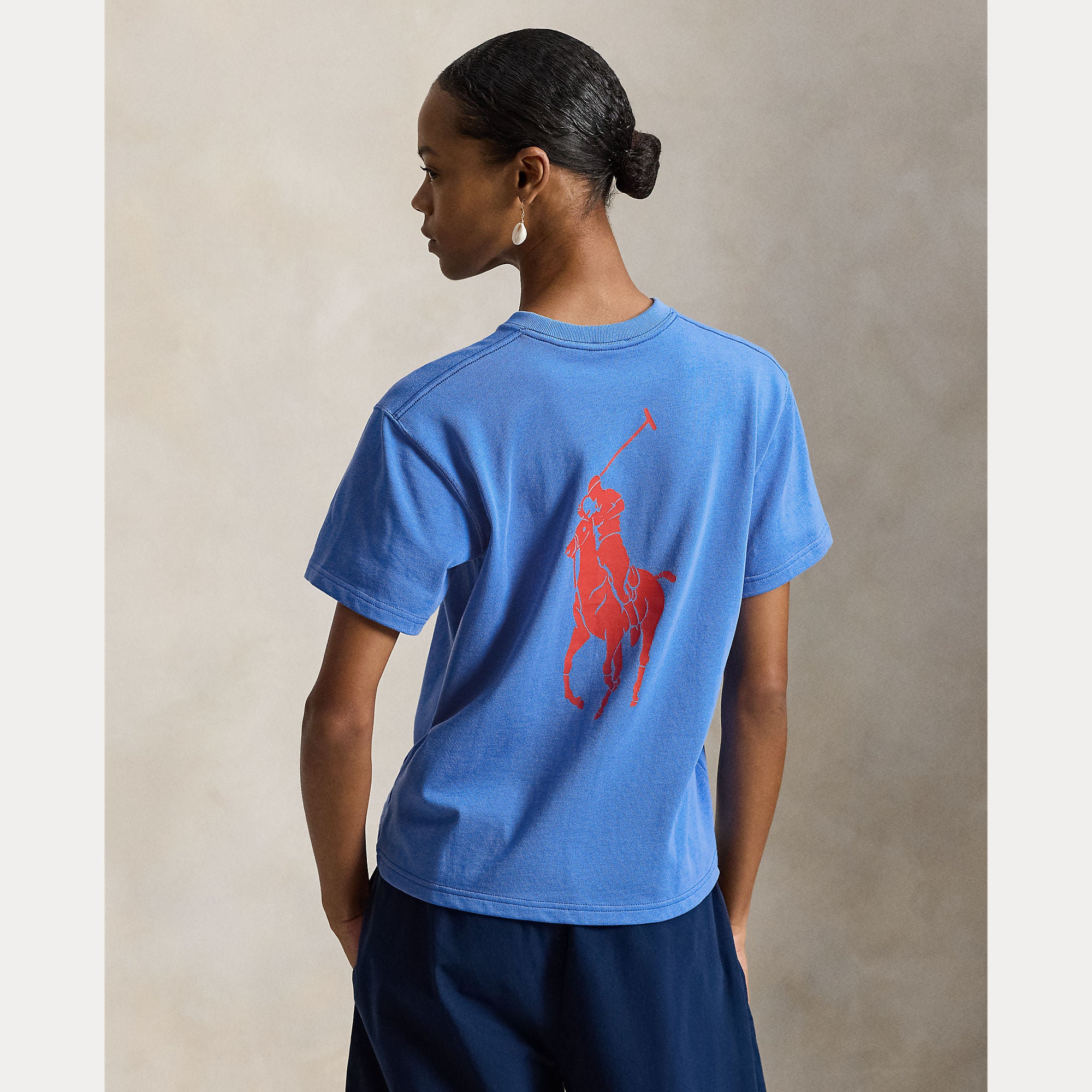 Image of Tee colby blue logo back