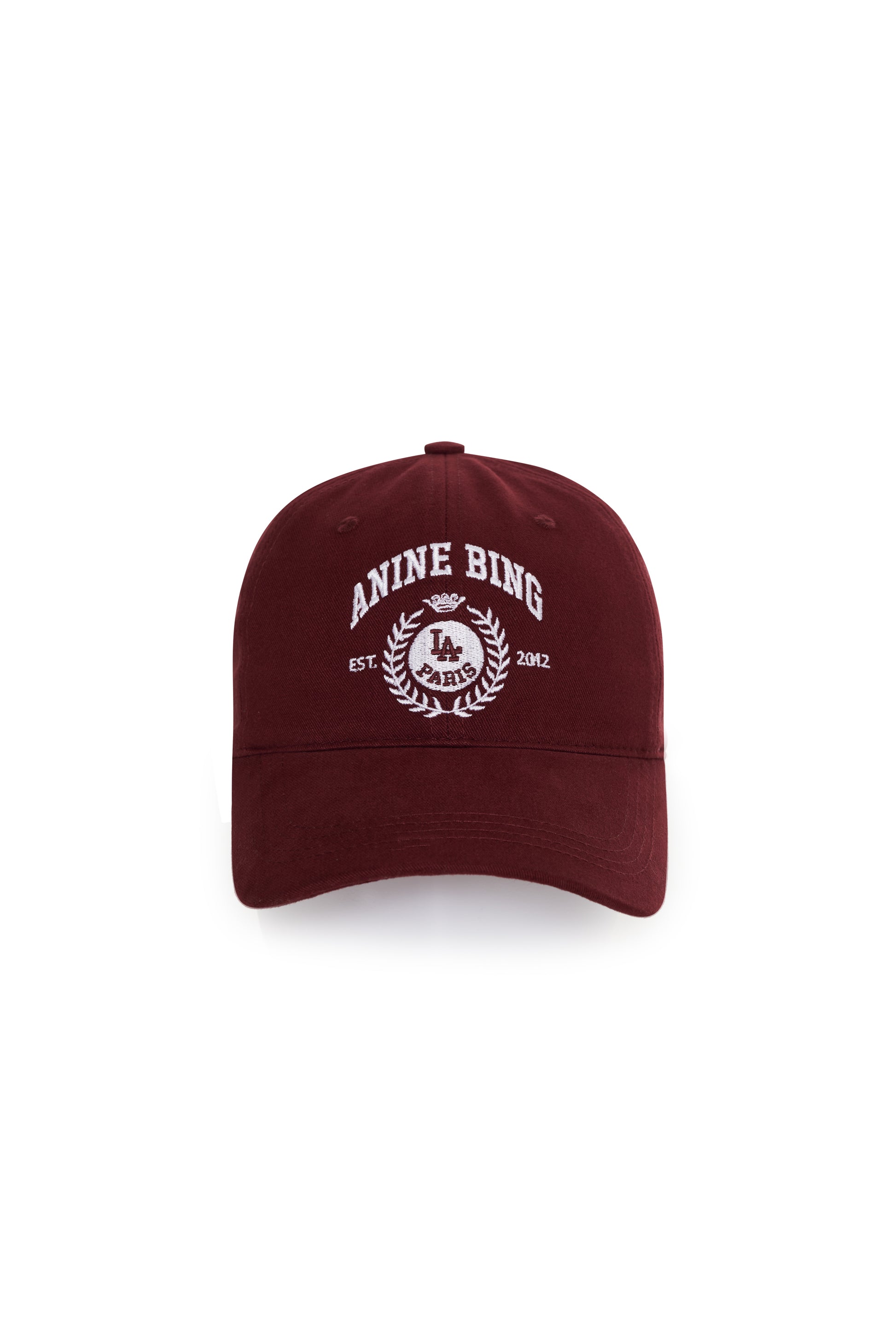 Cap Jeremy logo white burgundy