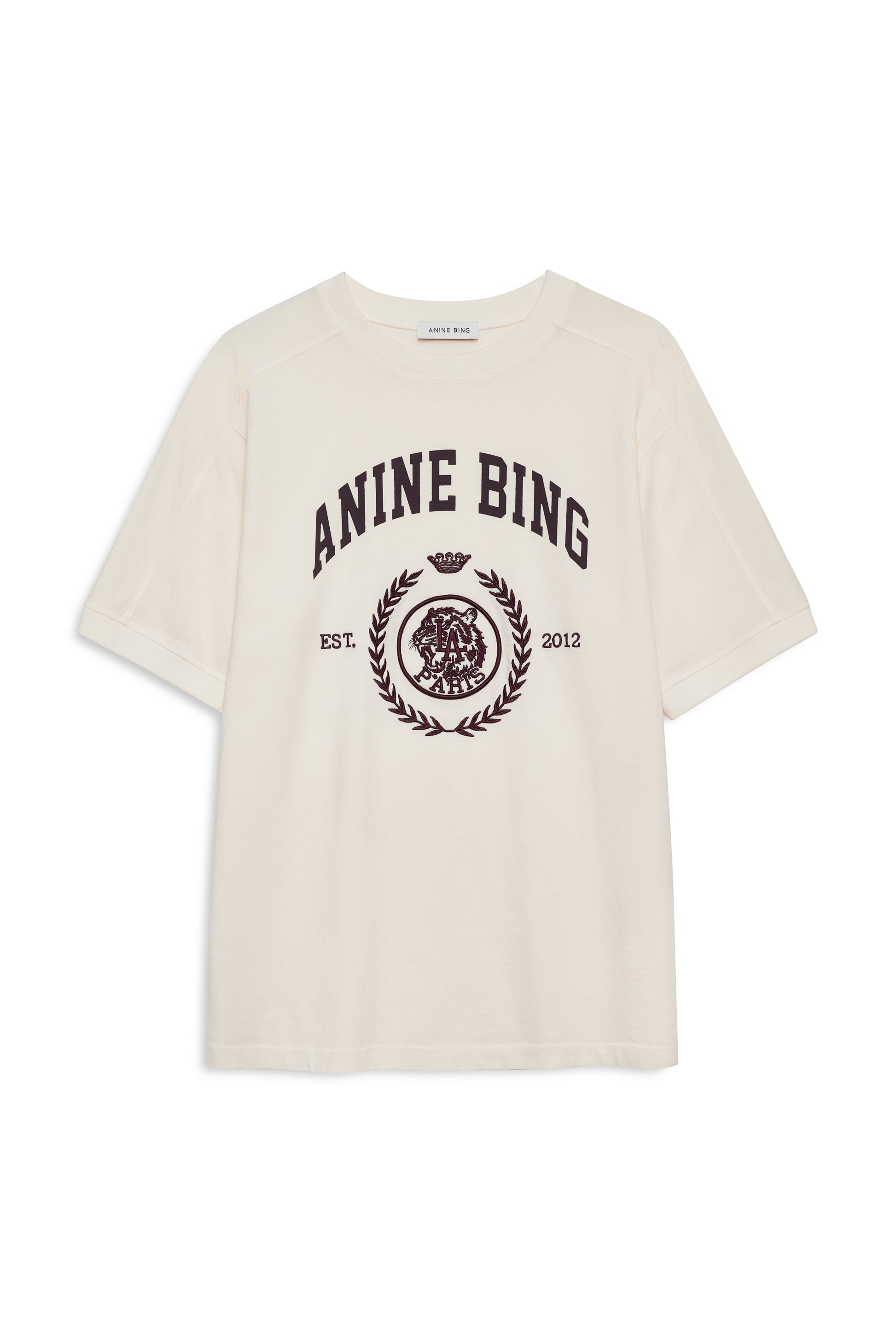 Tee Jaylin logo burgundy white