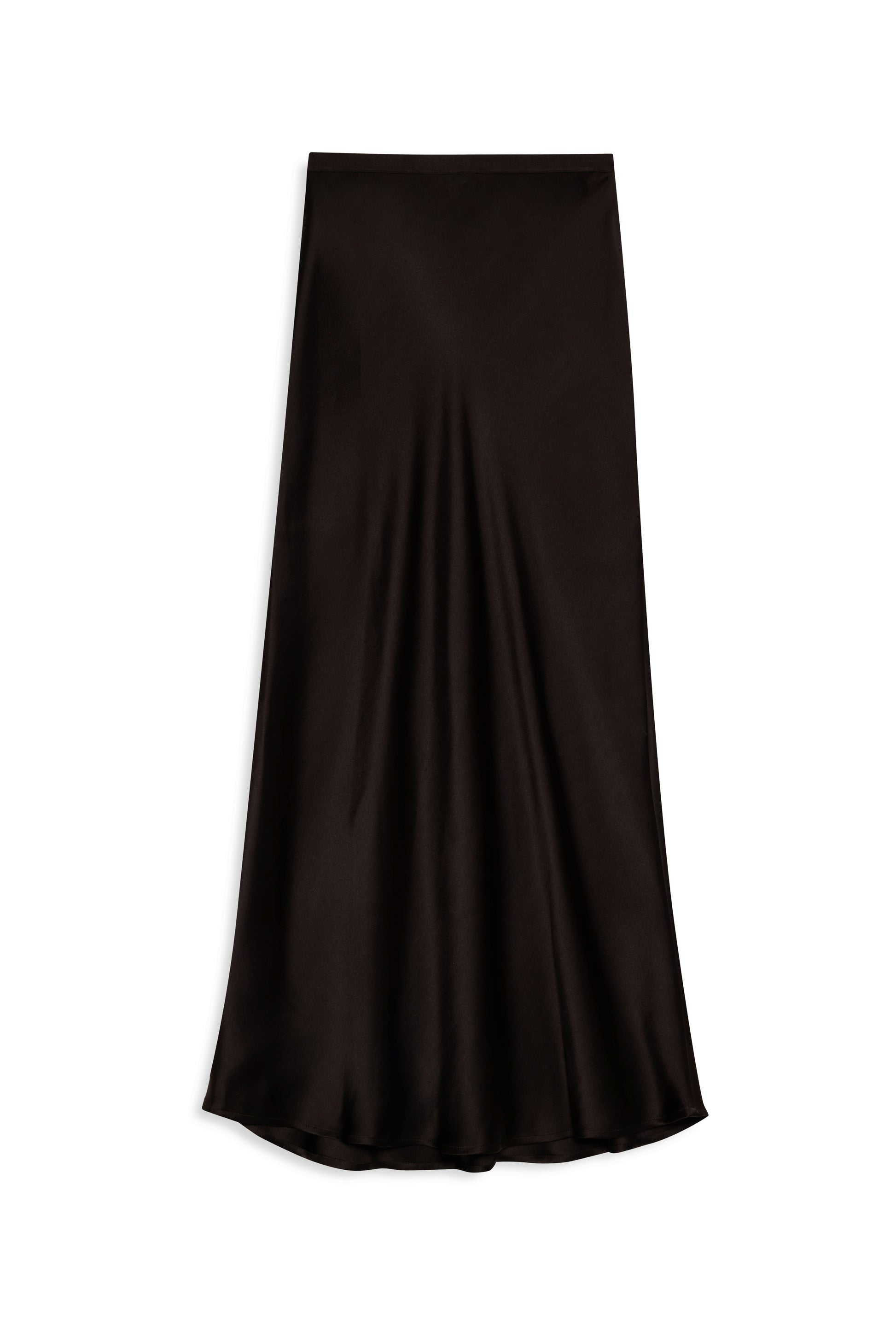Skirt Bar silk deep brown