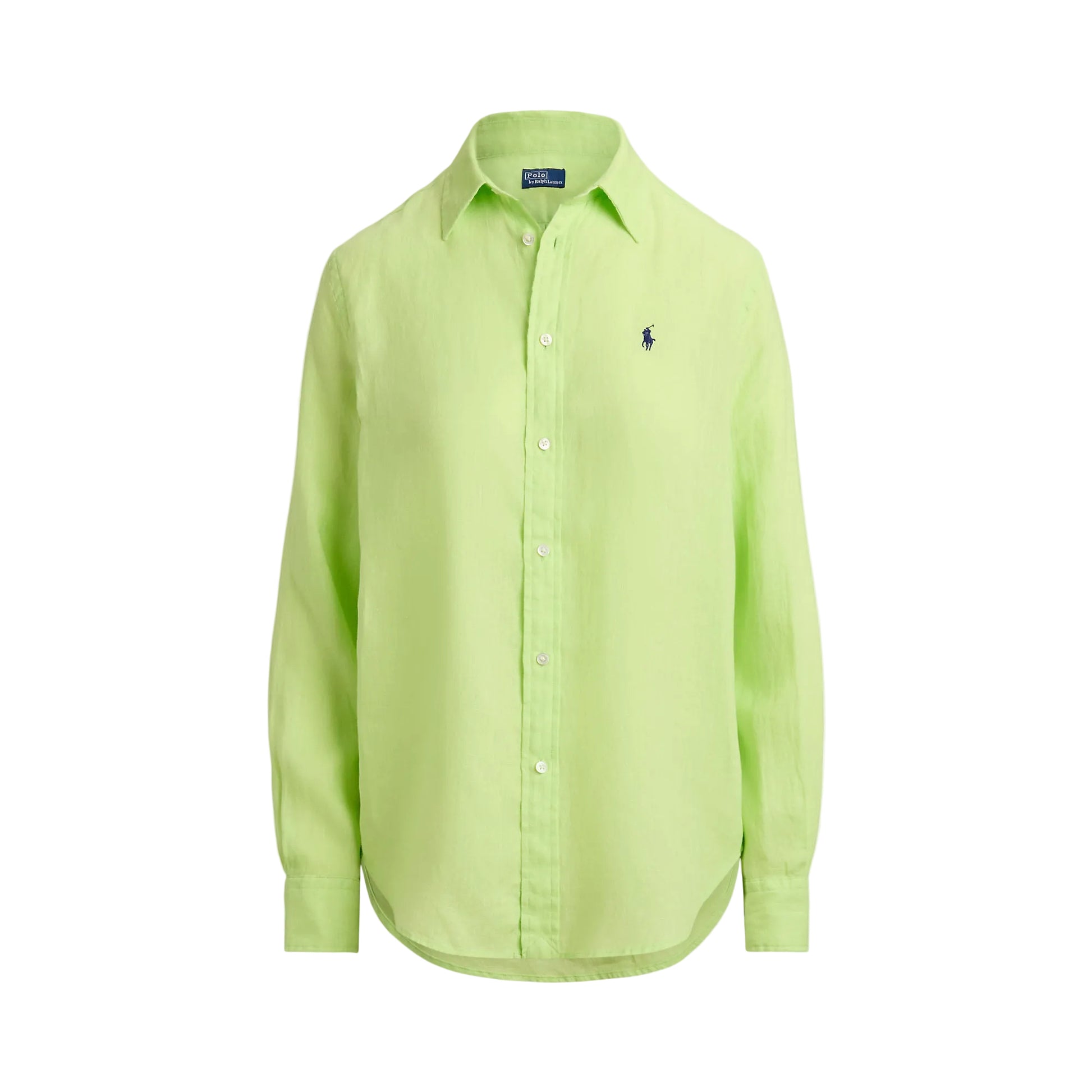 Blouse linen electric lime