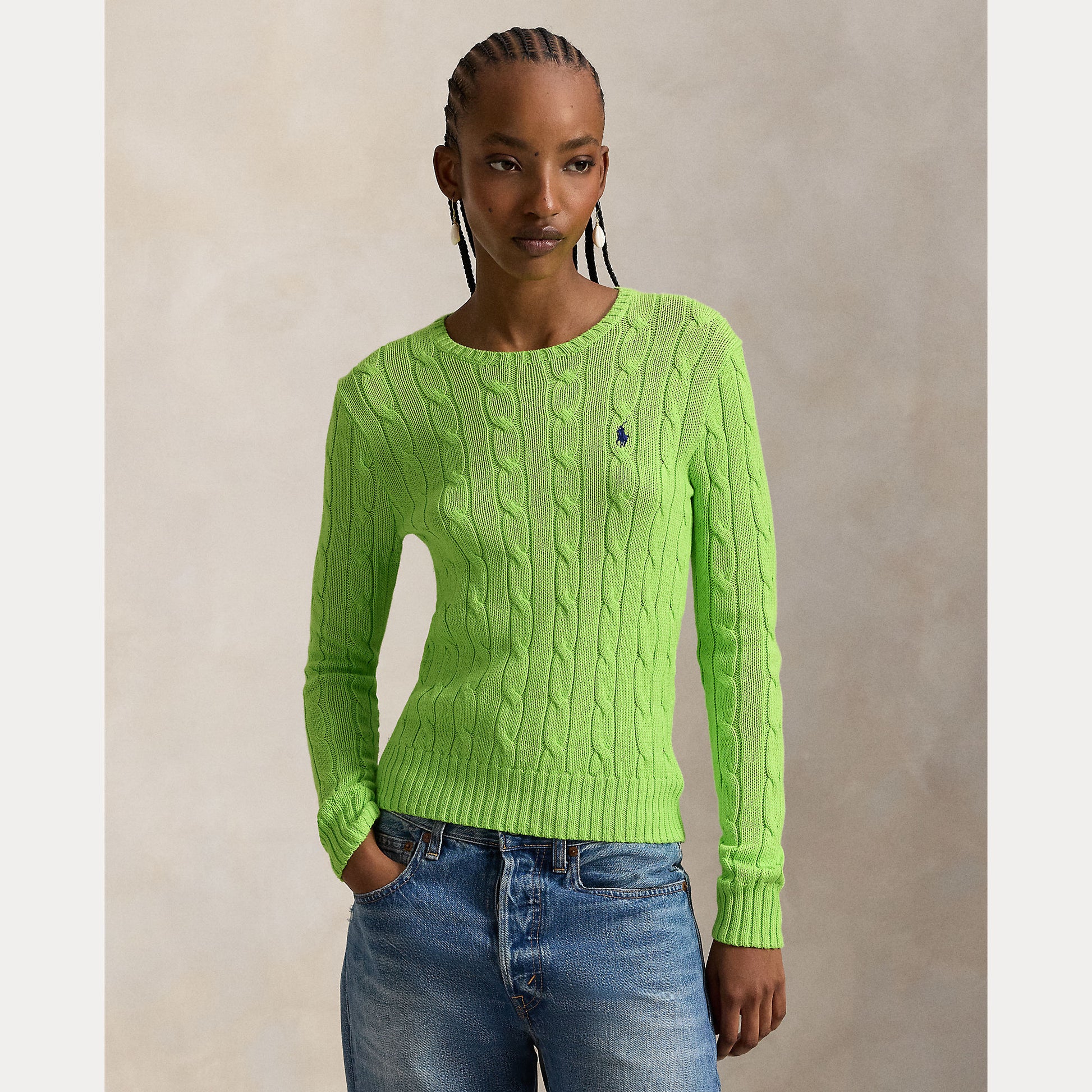 Knit Julianna cotton bright leaf