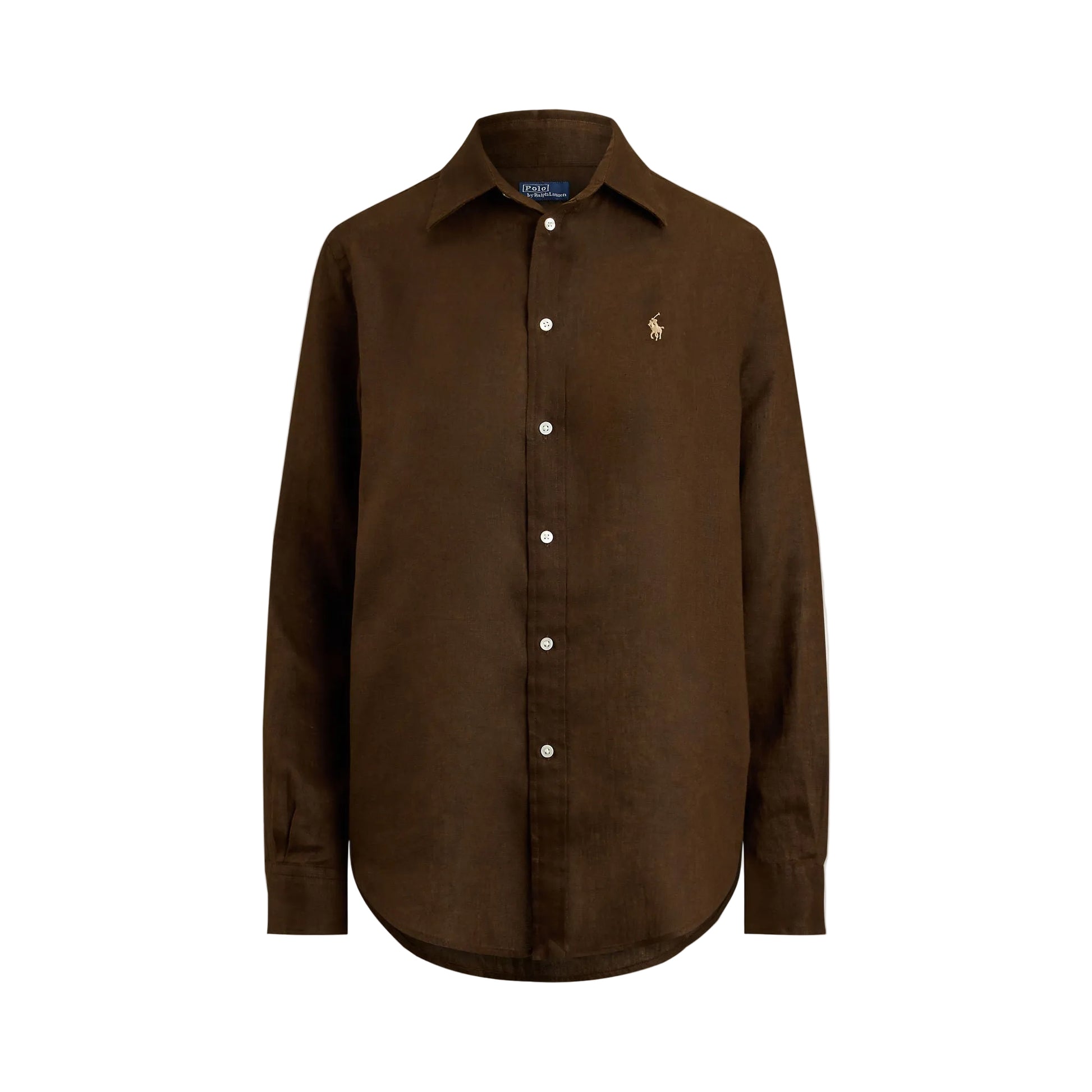 Blouse linen dark brown