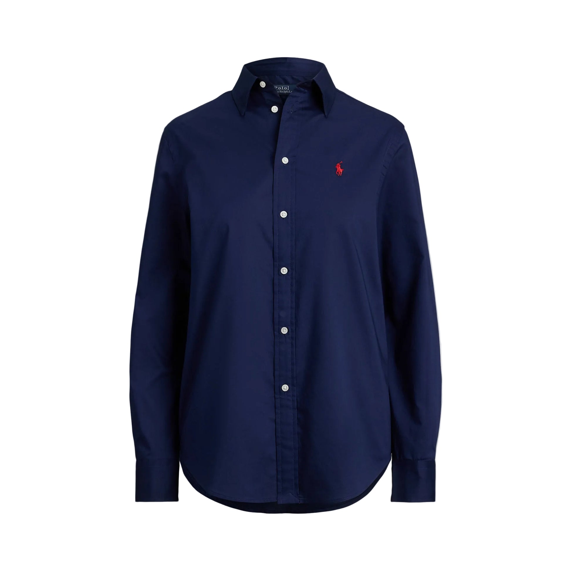 Blouse cotton twill refined navy