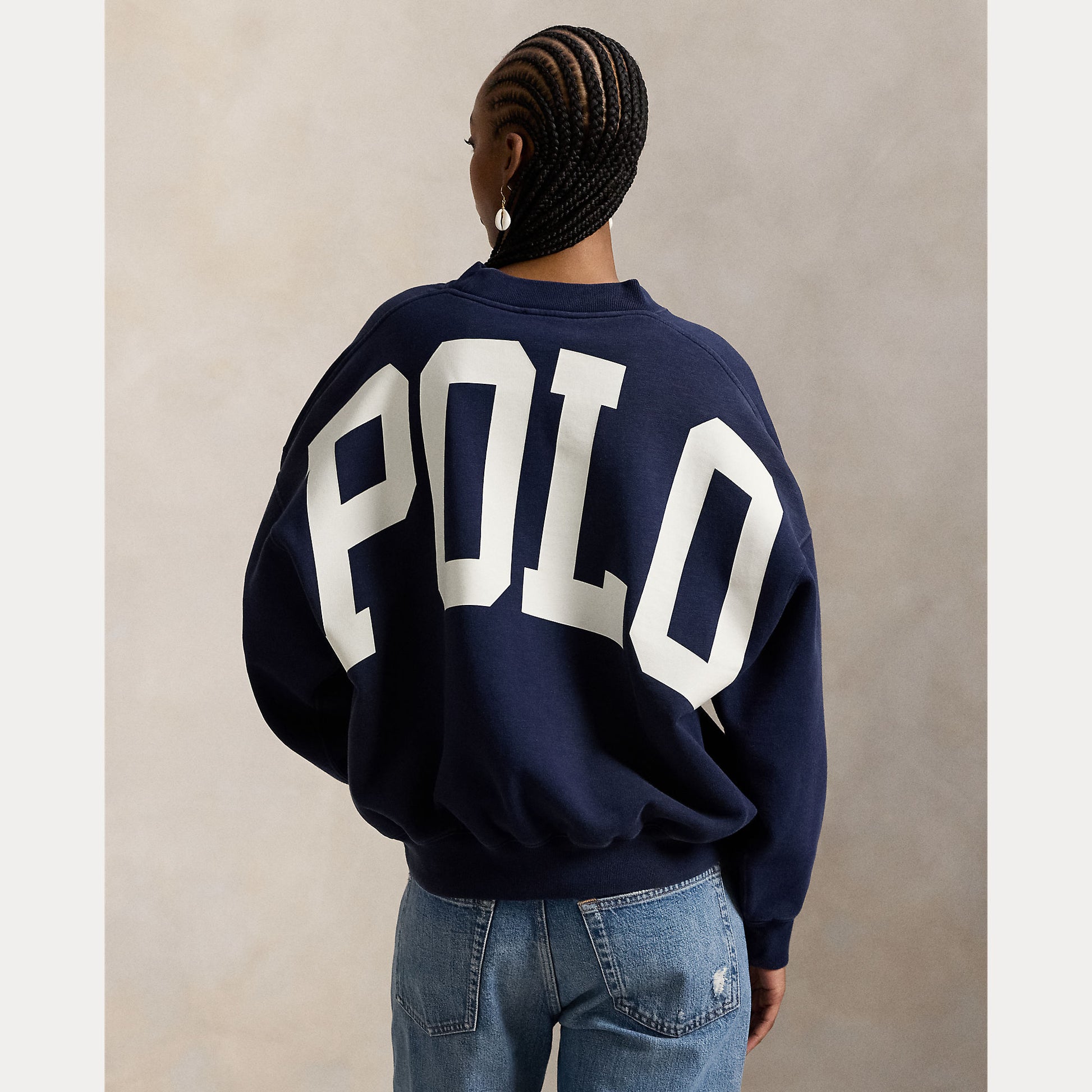 Sweater newport navy logo back