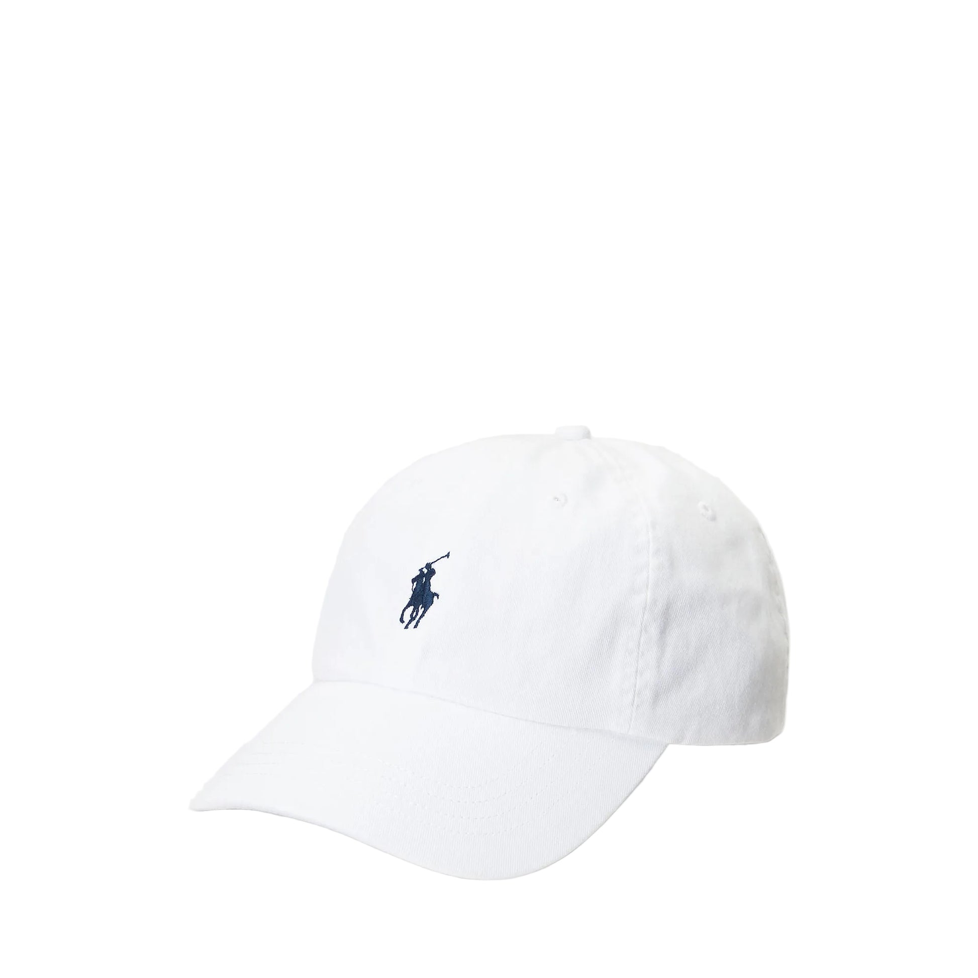 Cap white logo blue