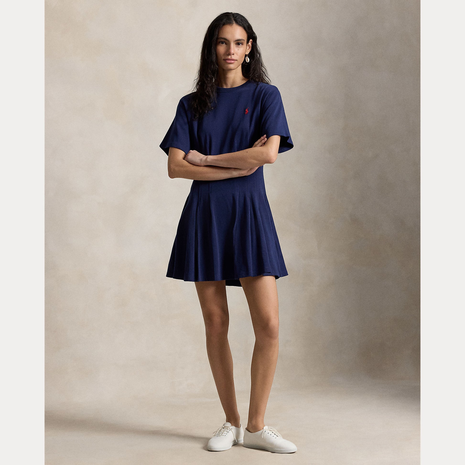 Shirt dress jersey navy