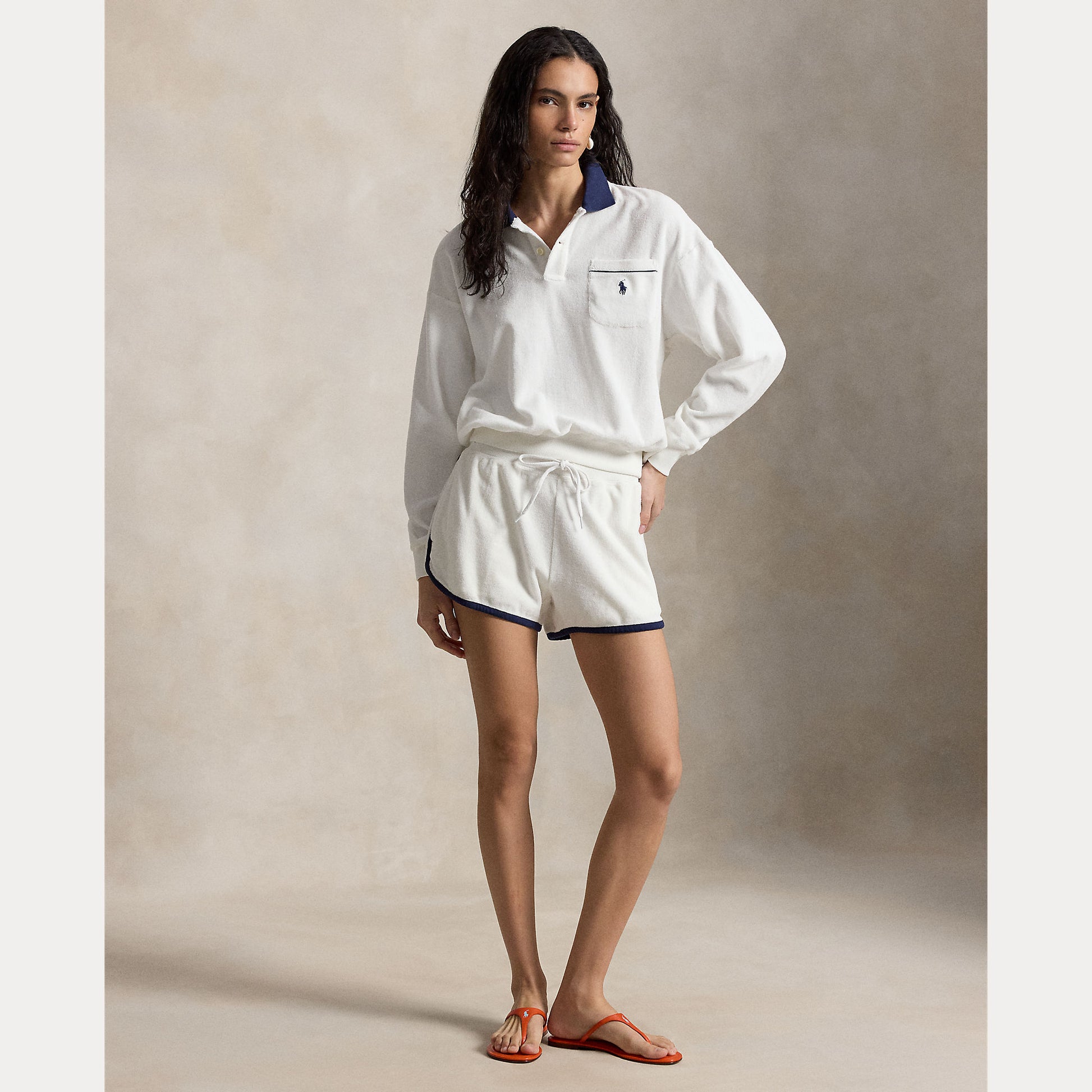 Sweater white terry cotton