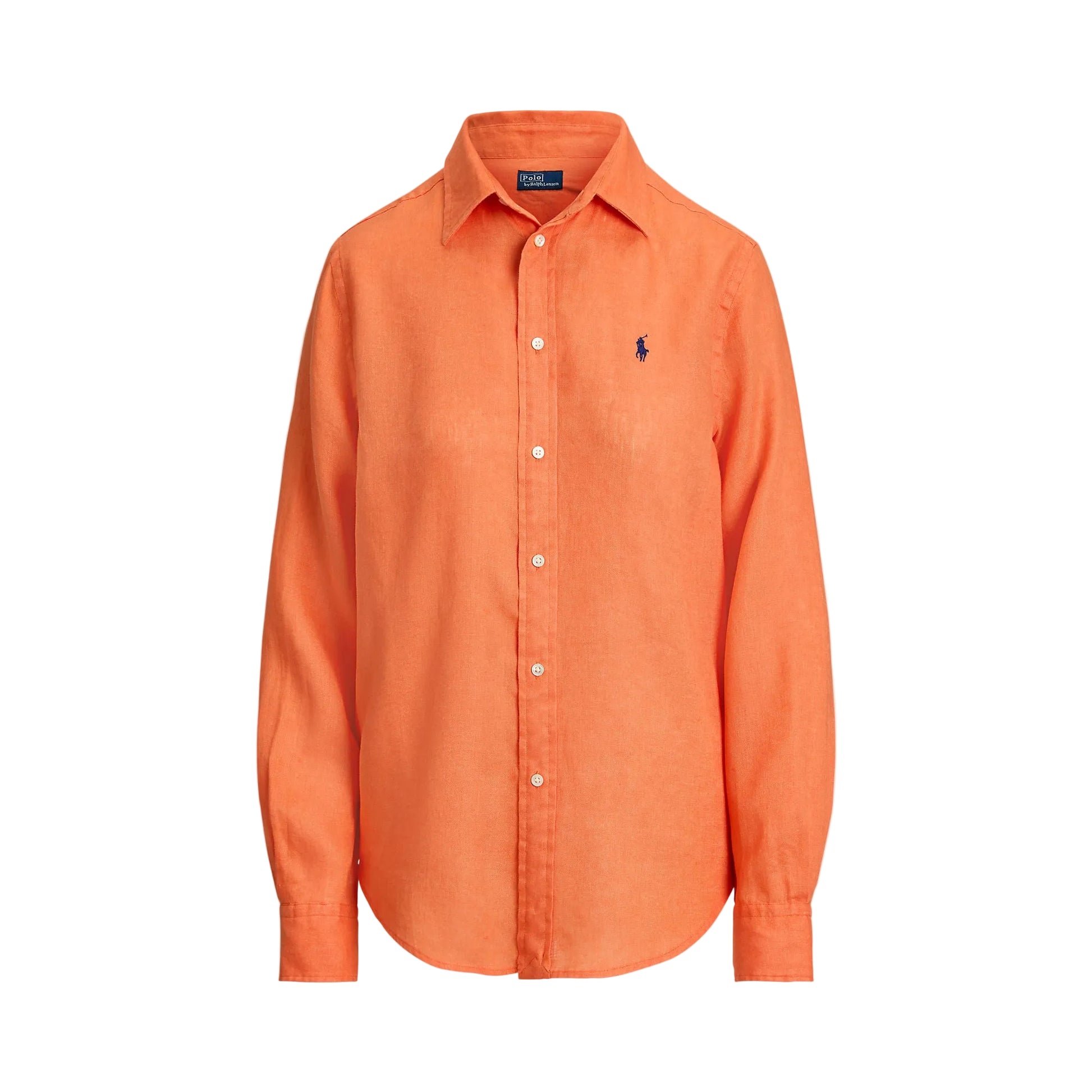 Blouse linen true orange