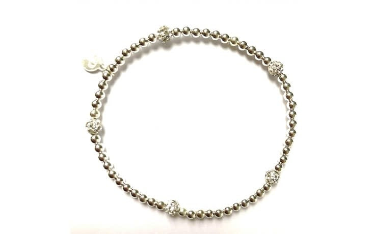 Bracelet zilver dot strass